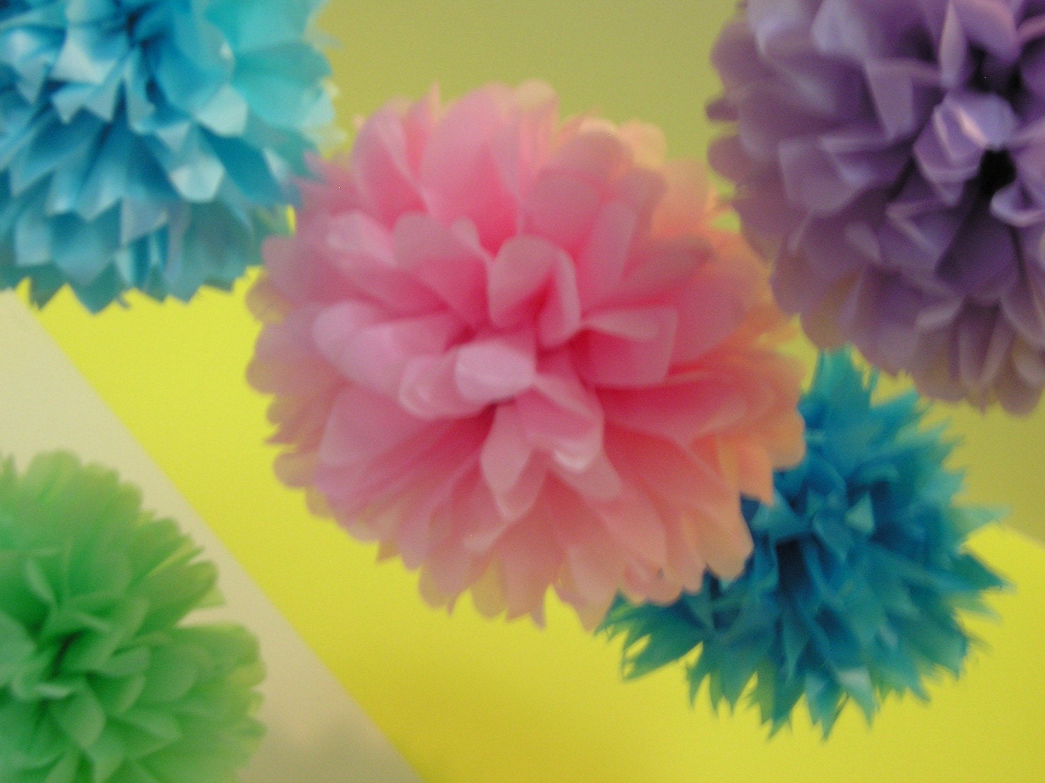 POM GRAND OPENING - Set of 5 Poms - YOUR COLOR CHOICE