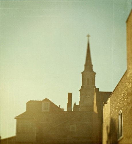 Charleston South Carolina Photography St. Michaels Steeple Cityscape 8x8