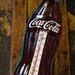 Vintage Metal Coca Cola Bottle Shape Advertising Thermometer Coke Soda Sign No.2