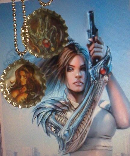 Witchblade bottle cap necklace