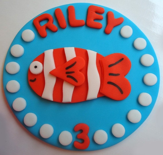 Fondant Cake Topper - Clownfish Il_570xn