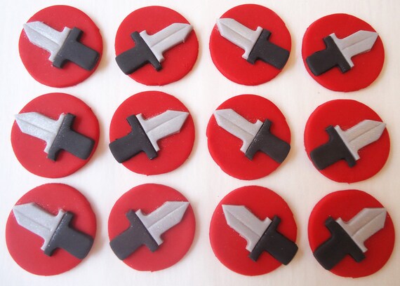 Fondant Cupcake Toppers - Knight Swords Il_570xn