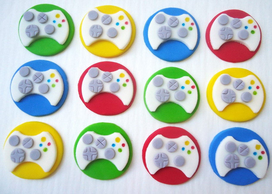 Fondant Cupcake Toppers - Video Game Controllers Il_570xn