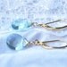 Baby Blue Earrings - Aqua Quartz Glass & Gold Filled