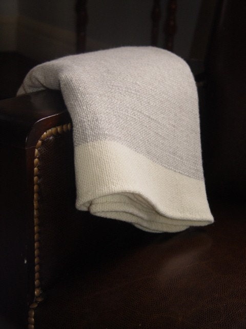 Available to ship Friday, February 28, 2014  Merino Wool Blanket Hand Woven by Dianne Nordt