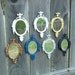 Oval Wall Mirror - Vintage Metal Frame with Rose Detail in Color and Qty of Your Choice