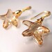Golden shadow Starfish Swarovski crystal earrings - Free US shipping