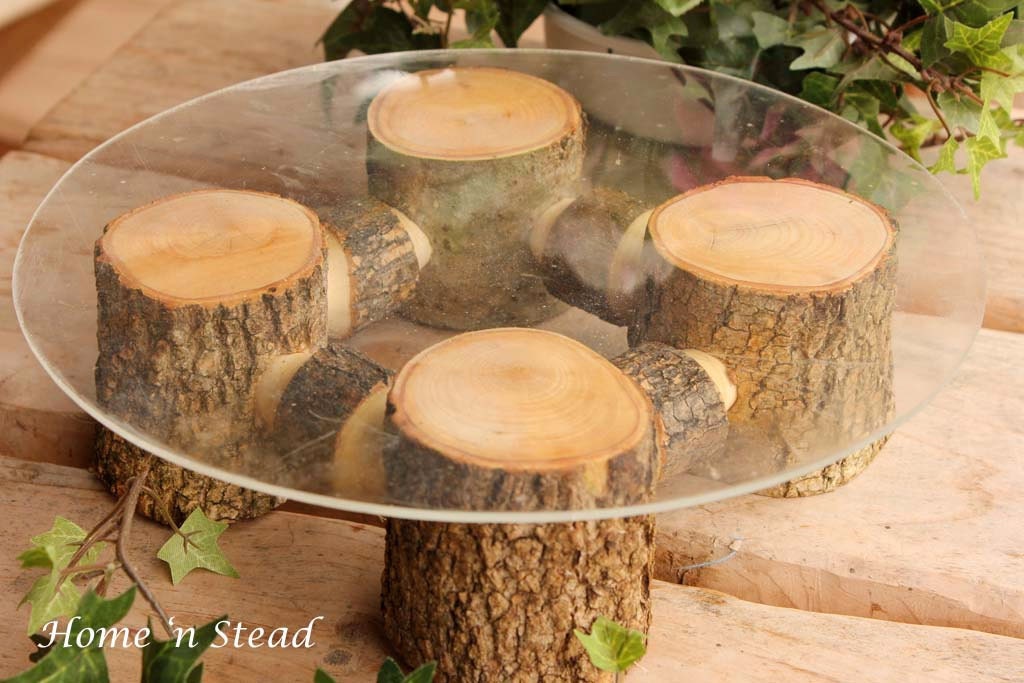Rustic Wedding Cake Stand Table Decoration Ash Wood Stand Cupcake Tray Party Favors
