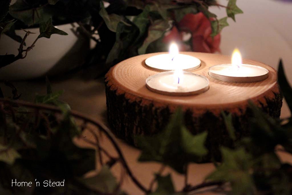 Rustic Wedding Table Centerpiece Decoration Tea Light Candles