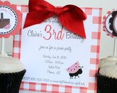Vintage Summer Picnic Printable Party Invitation - Vintage Summer Picnic Collection by Tweedle Dee Designs