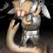 The Moon God fine art digital print computer graphics photo manipulation surreal decor Saint George mythology armor metal spear gear for him