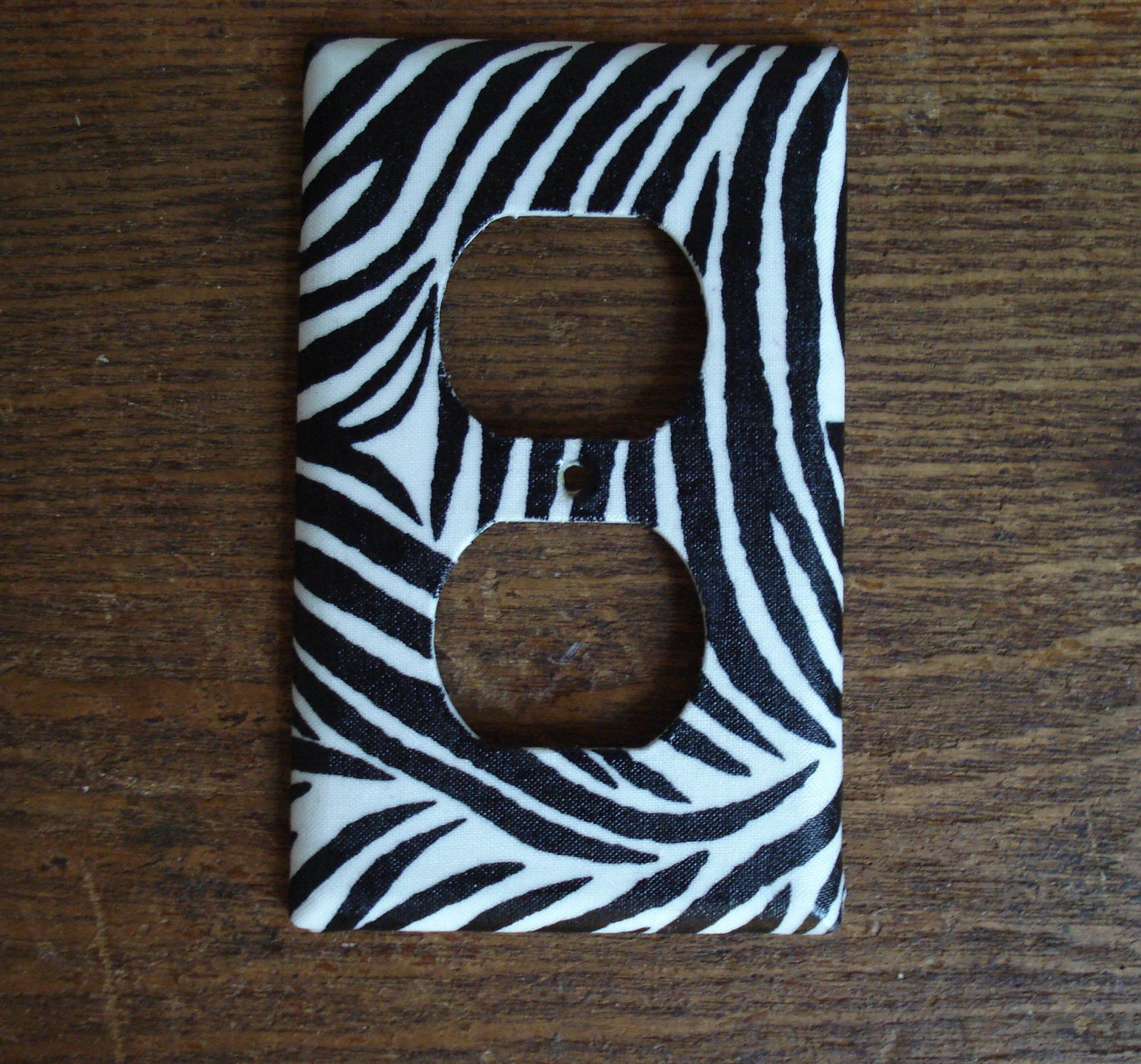 Zebra Print Outlet Cover