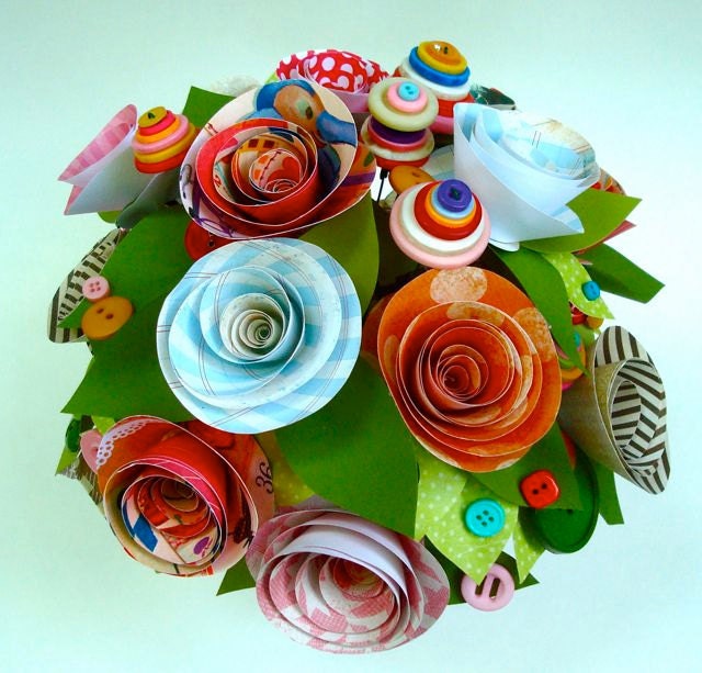 Art-Lover/School-Supply Paper Flower Bouquet