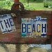 Beach License Plate Barnwood Sign Nautical