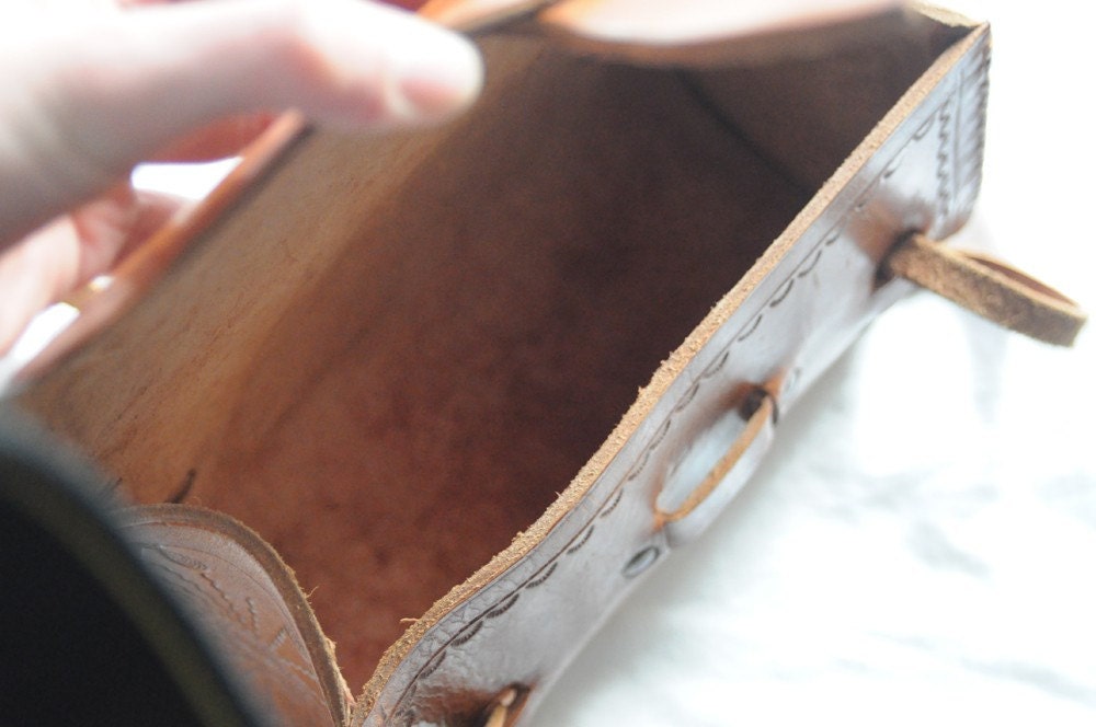RESERVED FOR SOPHJ SALE SALE SALE Vintage Tooled Leather Purse