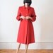 SALE 60's Red Wool Princess Jacket / Coat Size Small to Medium