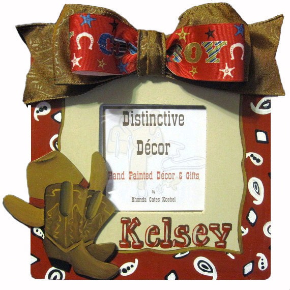Hand Painted Personalized Cowgirl  Frame