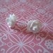 White Flower Post Earrings