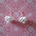 White Flower Post Earrings