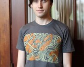 Swimming Koi Hand Screen Printed Men's Tee