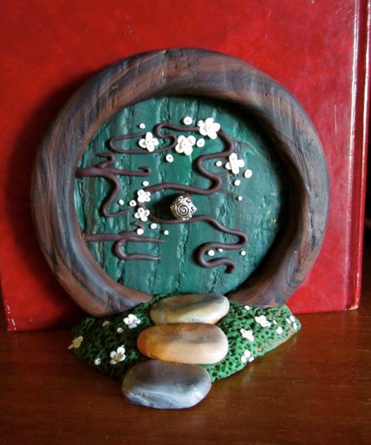 Polymer Clay Hobbit Door by Meg Newburg