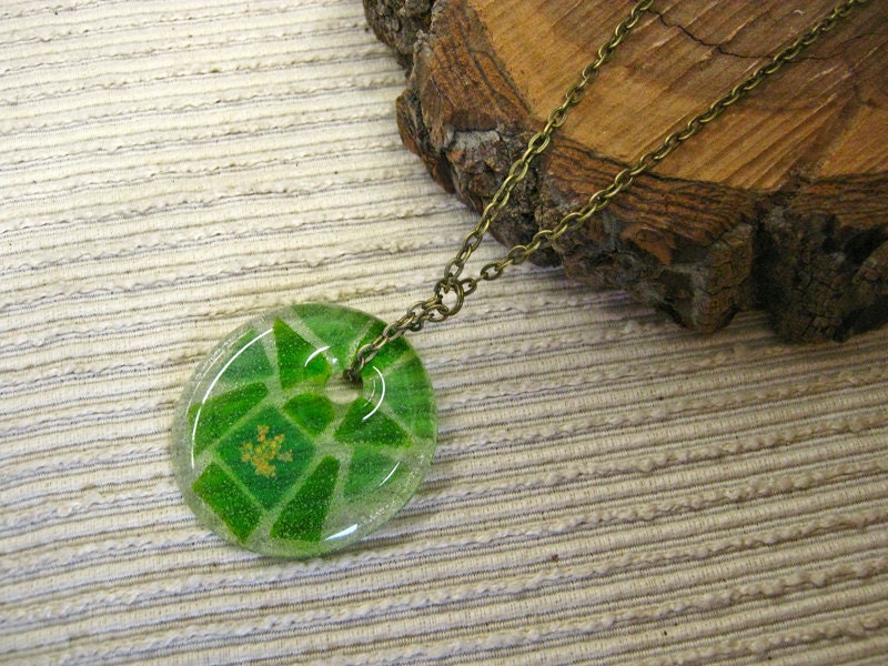 Glass Pendant with Dichroic Floating Frog