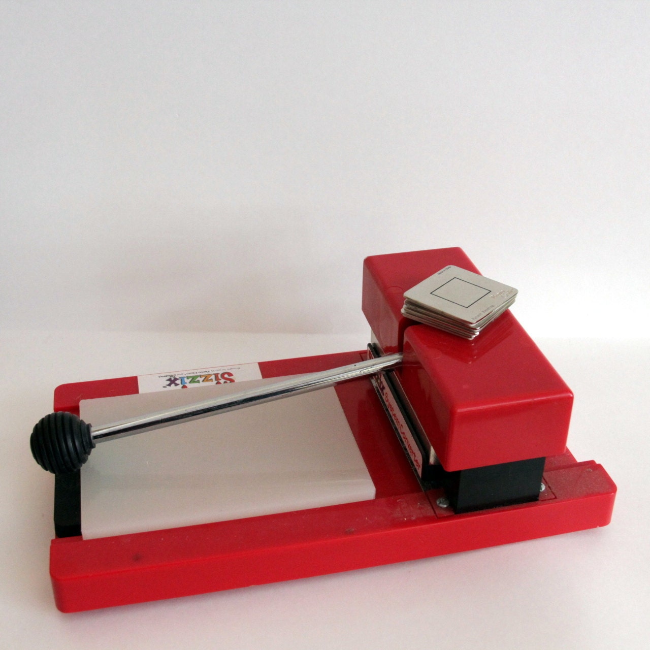 red sizzix original die cut hand press machine with system converter