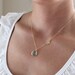 Something Blue Necklace - Glass Teardrop, Gold
