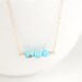 Turquoise Nugget Necklace - Layla - Gold