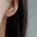 Tiny Open Heart Earring Studs - Hand Formed - Yellow Gold or Rose Gold or Silver - Lorelai