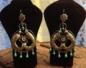 Mazahua Quetzal Arete Earrings