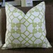 Decorative Designer pillow cover - 18X18 - Windsor Smith for Kravet- Pelagos print in lime