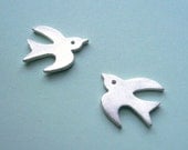Silver Swallow Earring - Animal Bird Stud Earrings