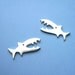 Shark Stud Earring - Handmade Silver Jewelry
