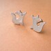 Fox Stud Earrings - animal silver - casual jewelry