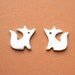 Fox Stud Earrings - animal silver - casual jewelry