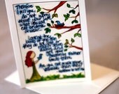 Matthew 6.25-26 Illustrated Note Card - Birds of the Air