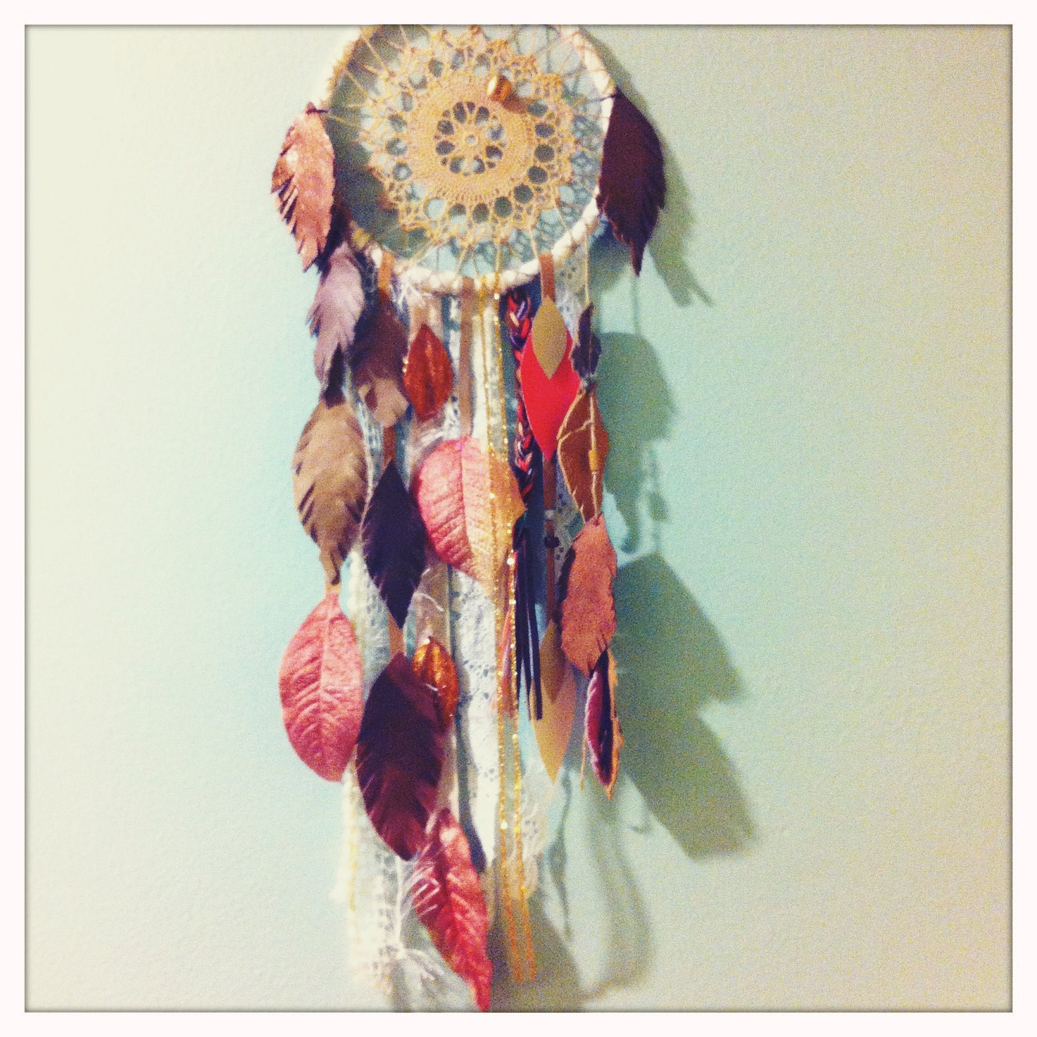 Coral Dream: dreamcatcher FREE SHIPPING vintage trims