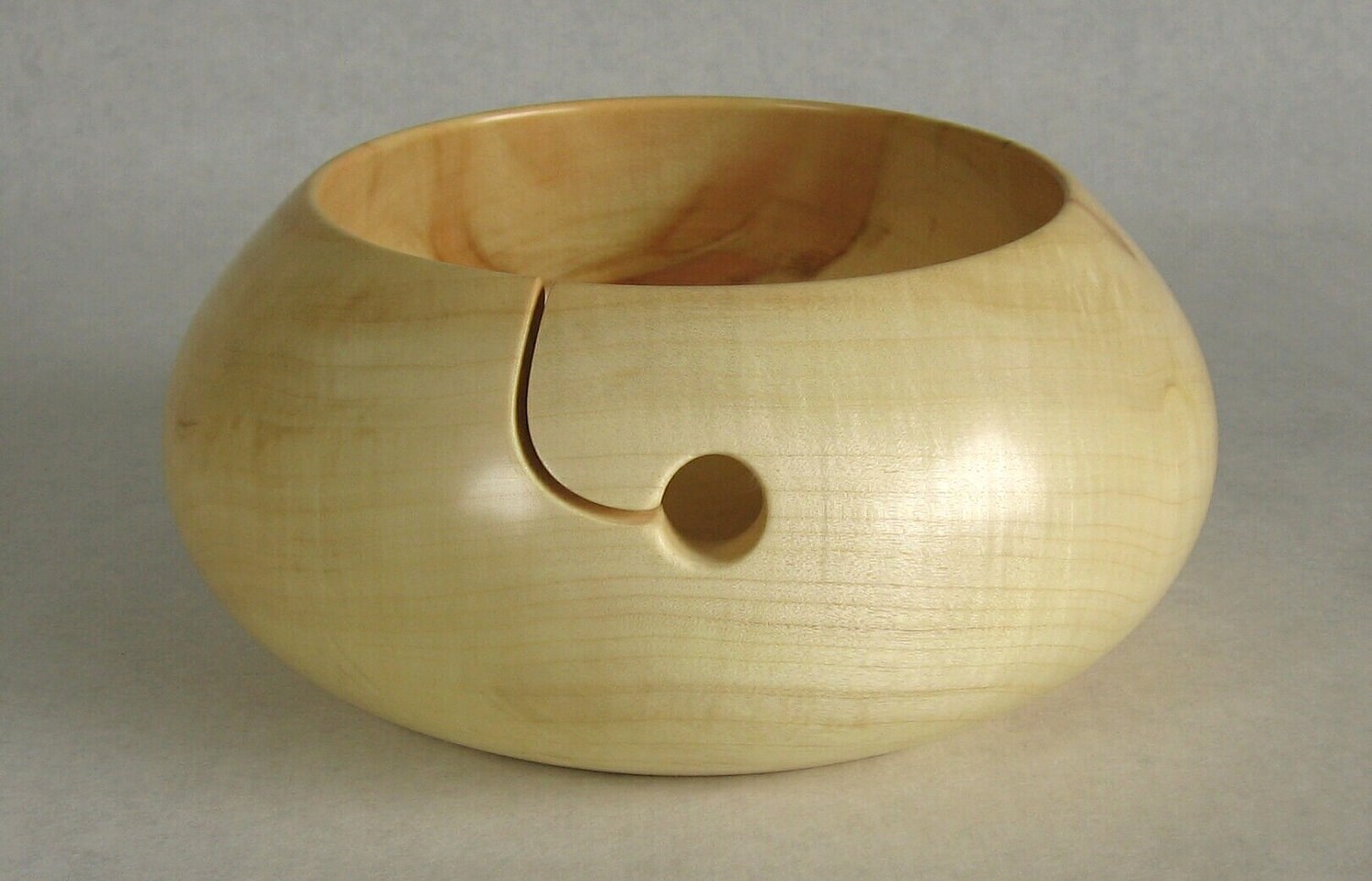 Wood Yarn Bowl - Hand Turned Box Elder