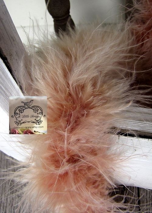 Marabou Boa Feathers Tan Rose
