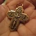 Vintage Copper Four Way Medal Cross Our Lady & Saints Religious pendant for rosary,necklace,bracelet