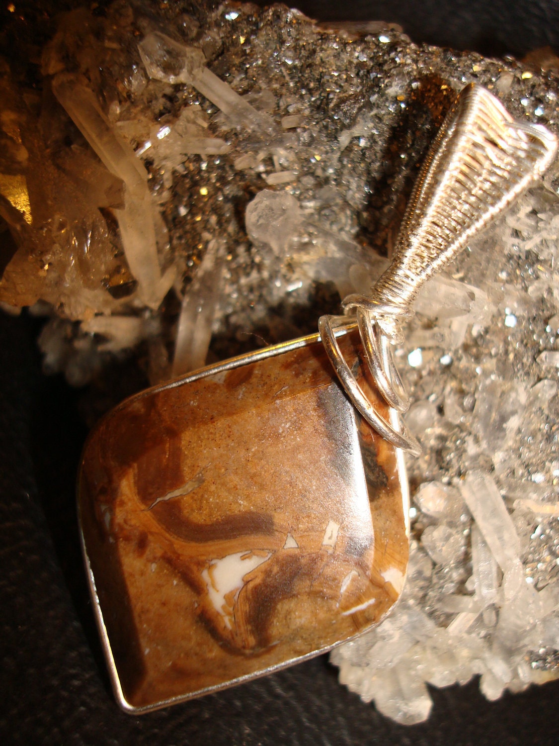 SALE Montana Stromatolite Sterling Silver Pendant