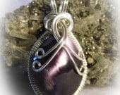 Purple Dale Stone Wire Wrapped Pendant