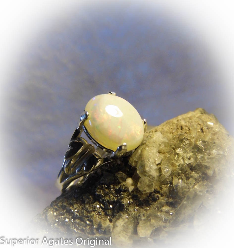 Opal Gem Stone Ring Size 7