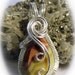 Tee Pee Canyon Agate Wire Wrapped Pendant