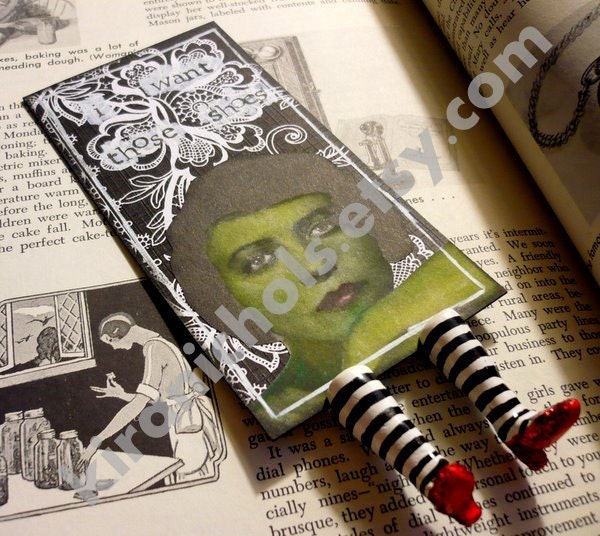 The ORIGINAL Wicked Witch Bookmark - Ruby Slippers Bookmark - Witch Legs Bookmark