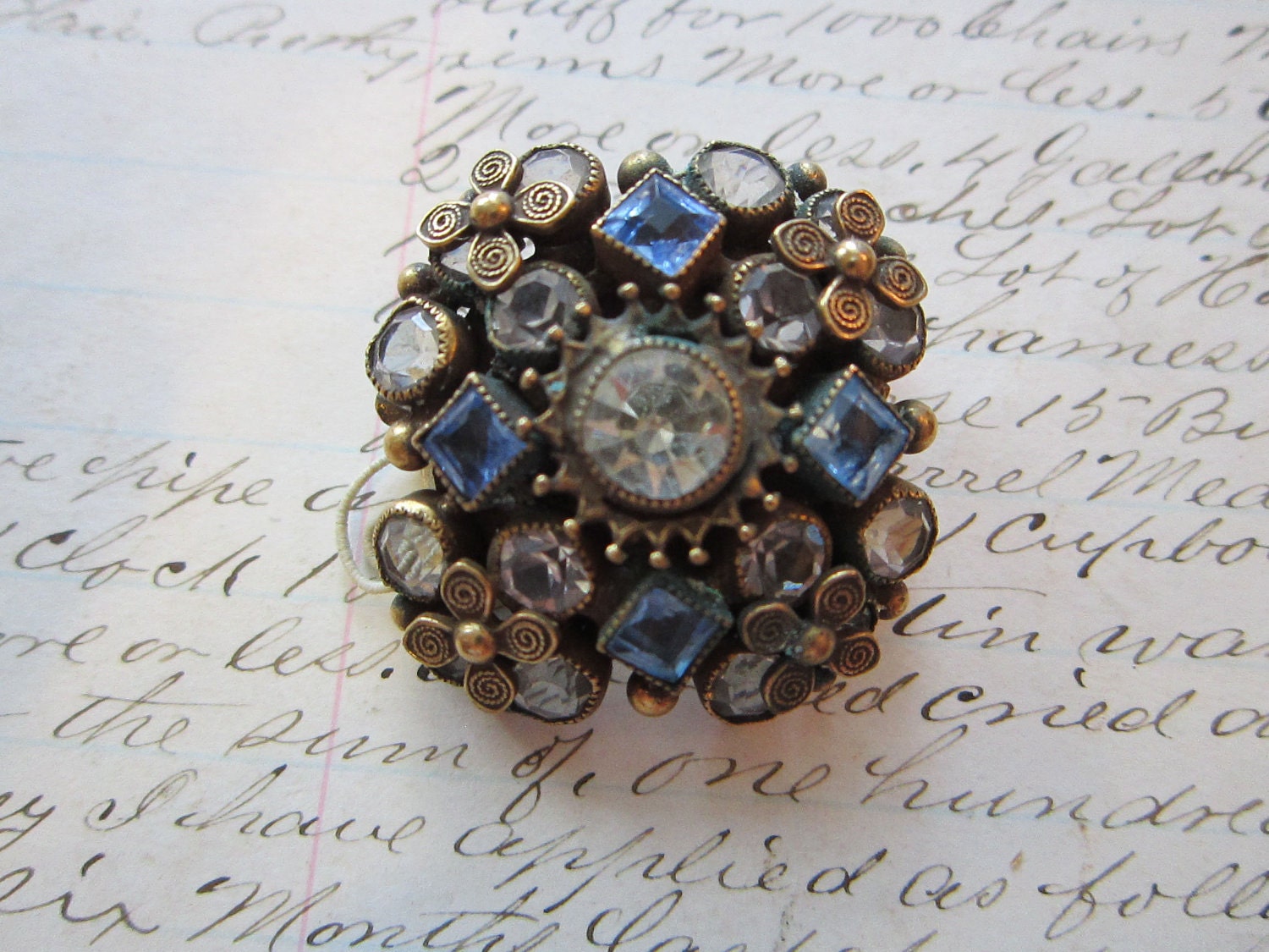 SALE - antique brooch - SANDOR Co. - purchased at Marshall Field and Co - circa 1940s to 1950s