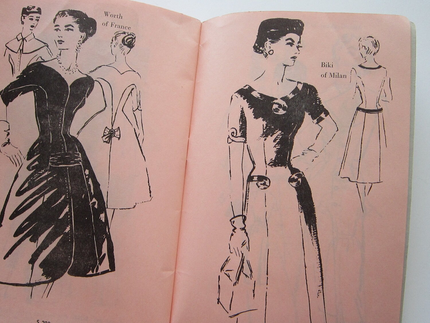 antique SPADEA pattern catalog - circa 1956 - haute couture