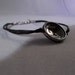 Simple round gunmetal watch part bracelet with cotton cord