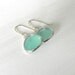 Mint glass earrings, elise, modern delicate jewelry